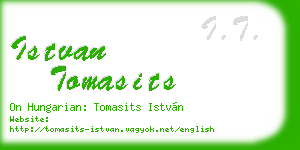 istvan tomasits business card