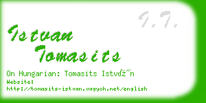 istvan tomasits business card